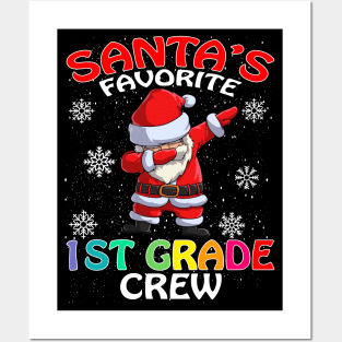 Santas Favorite 1St Grade Crew Teachers Christmas Posters and Art